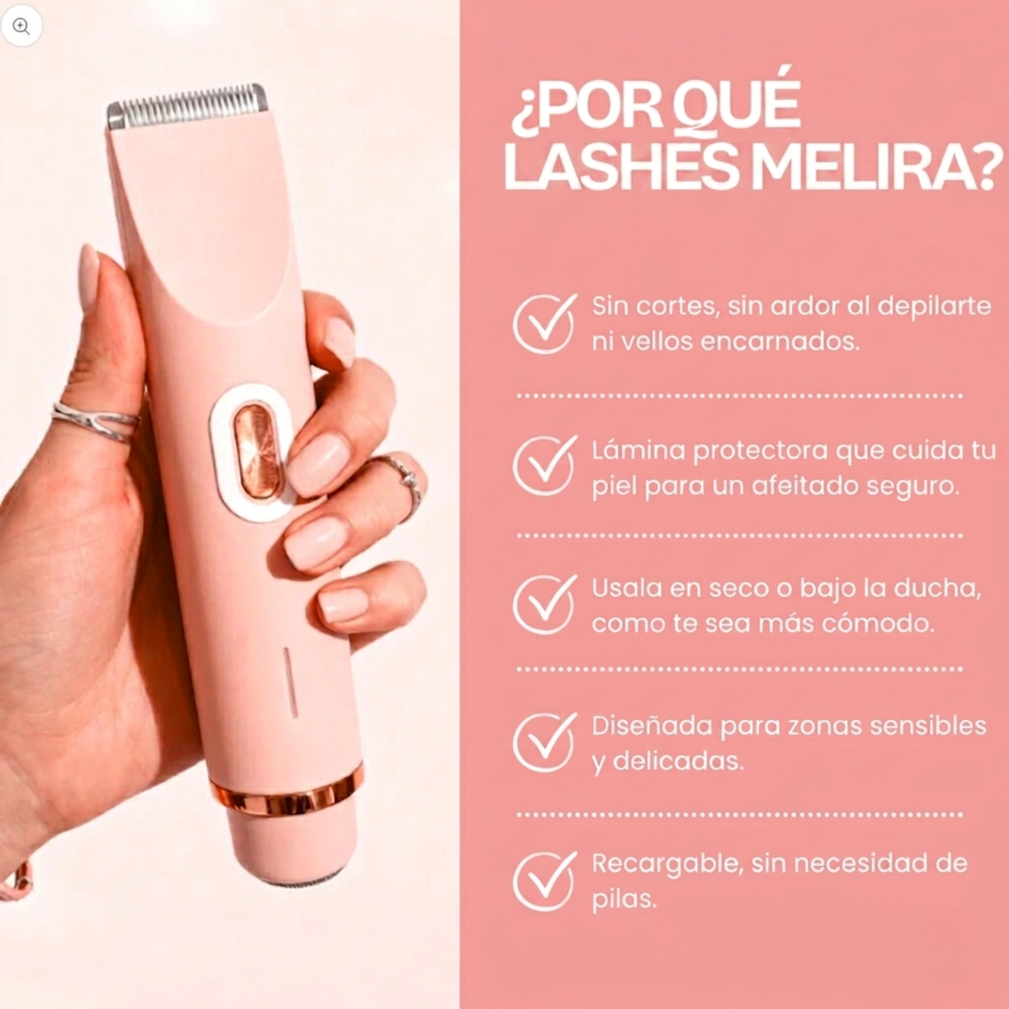 LASHE MELIRA® | DEPILACIÓN SUAVE, SIN DOLOR NI IRRITACIÓN.